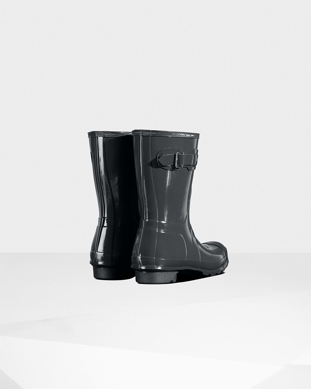 Hunter Original Gloss Short Rain Boots - Buy Online Womens Deep Green - GNCRDA591